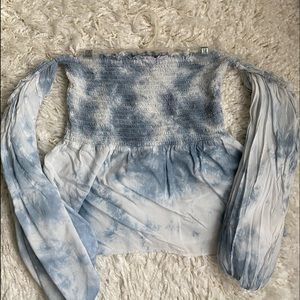 American Eagle Tie Dye Off The Shoulder Top